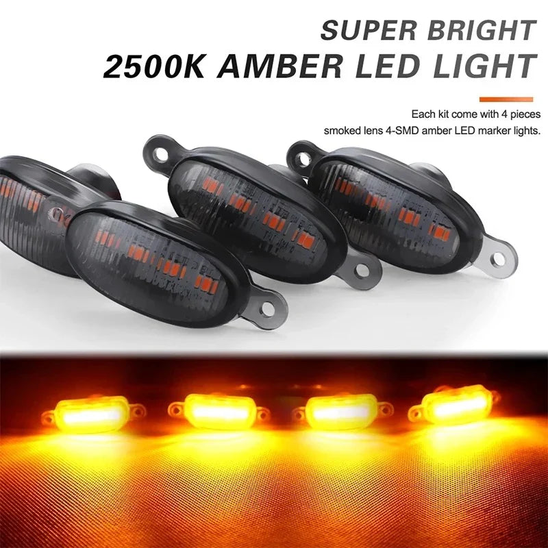 4 PCS Universal Amber Grill Lights | Sialkot Motorsports