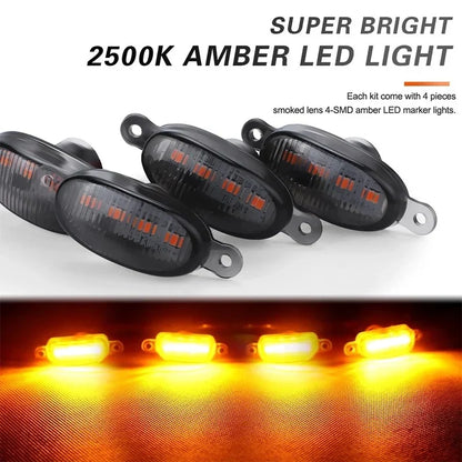 4 PCS Universal Amber Grill Lights | Sialkot Motorsports