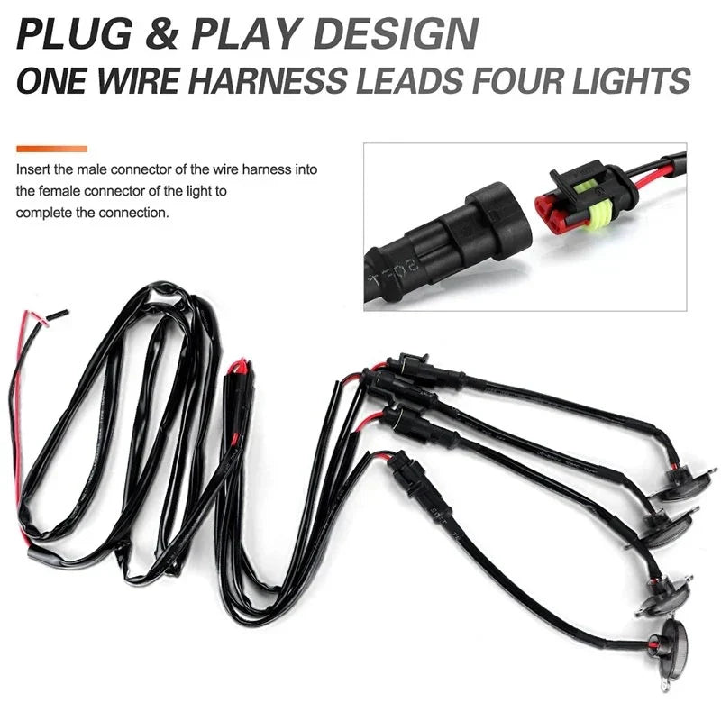 4 PCS Universal Amber Grill Lights | Sialkot Motorsports