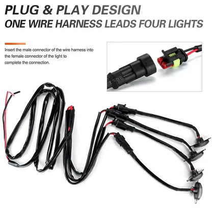 4 PCS Universal Amber Grill Lights | Sialkot Motorsports