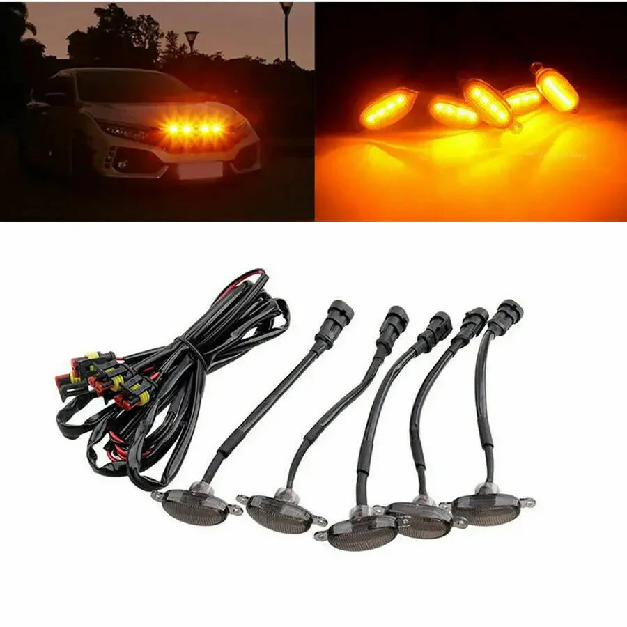 4 PCS Universal Amber Grill Lights | Sialkot Motorsports