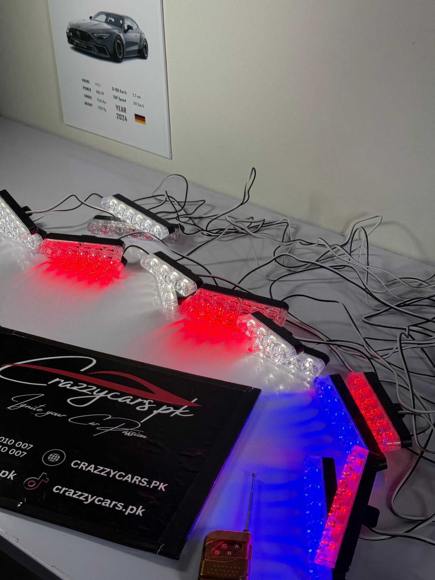 Car Grill White Flashers | Sialkot Motorsports