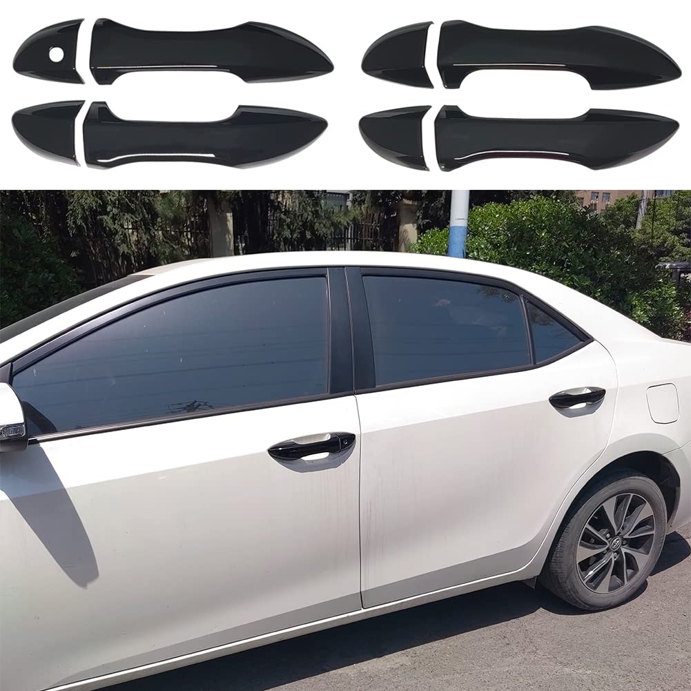 Toyota Corolla 2015 Door Handle Covers – Carbon Fiber / Glossy Black | Sialkot Motorsports