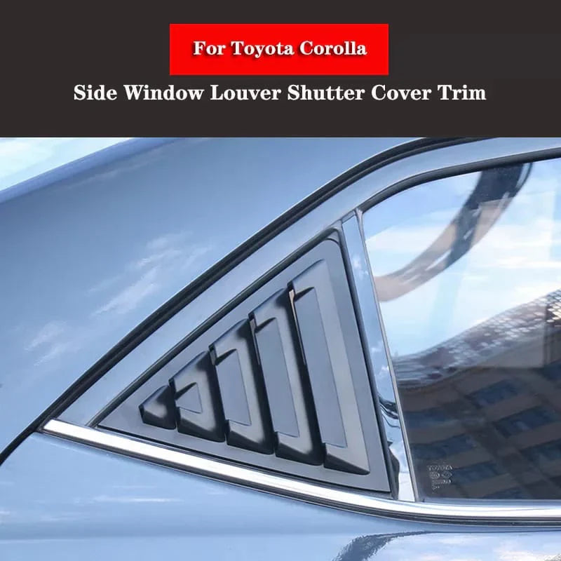 Toyota Corolla 2015–2026 Side Window Louver Shutter Covers – Black | Sialkot Motorsports