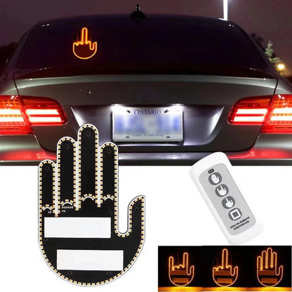 Funny Window Hand Gesture LED Light  | Sialkot Motorsports