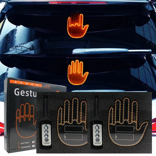 Funny Window Hand Gesture LED Light  | Sialkot Motorsports