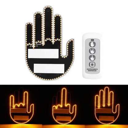 Funny Window Hand Gesture LED Light  | Sialkot Motorsports