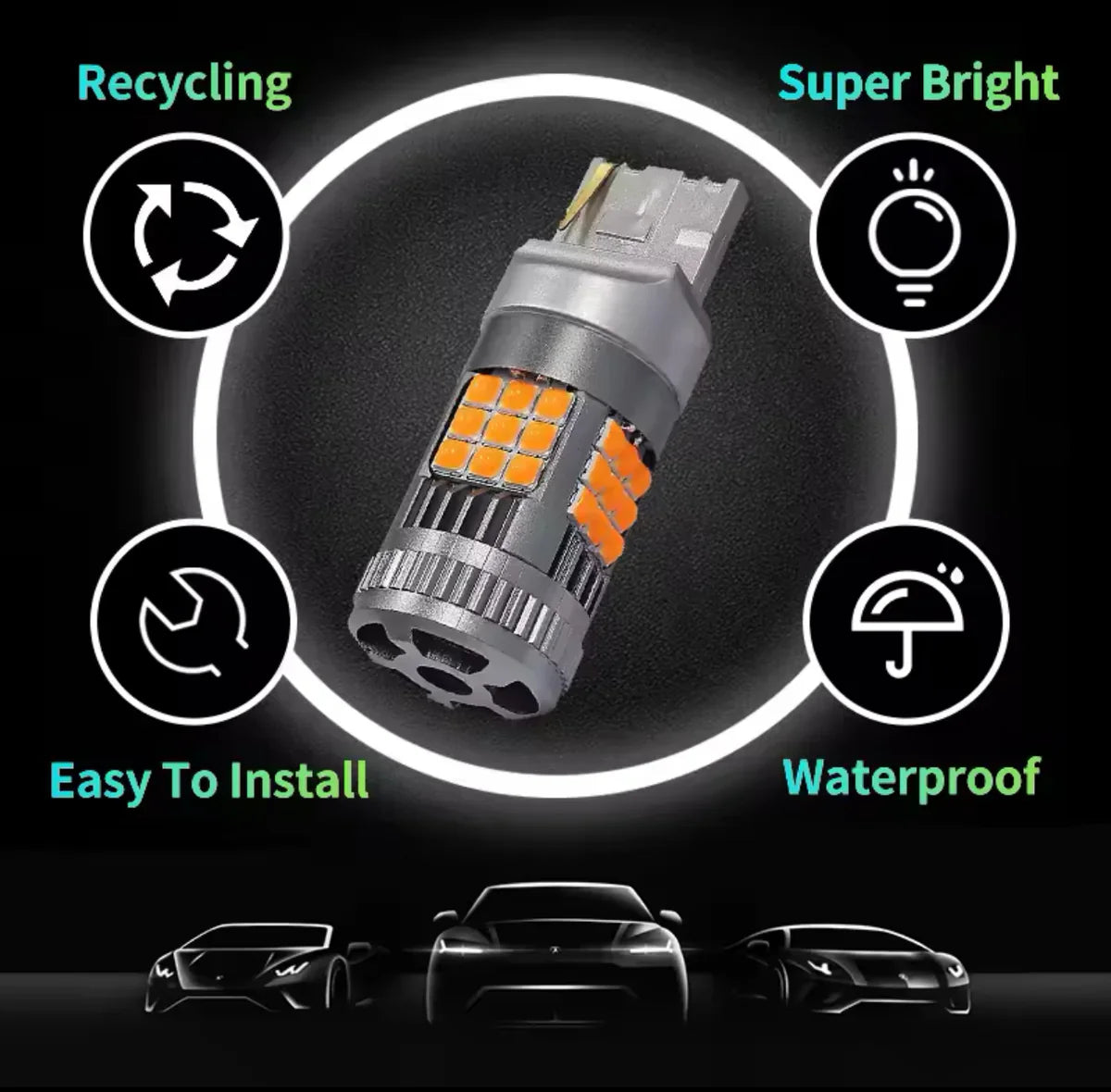 Canbus Bright LED Indicator Bulbs – 2 PCS | Sialkot Motorsports