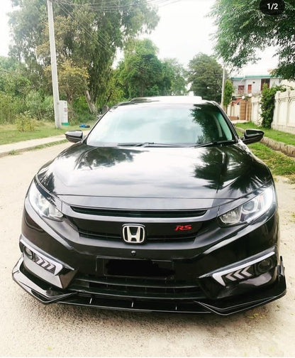 Car Front Bumper Splitter – ABS Plastic Front Lip Kit (3 PCS) | Sialkot Motorsports