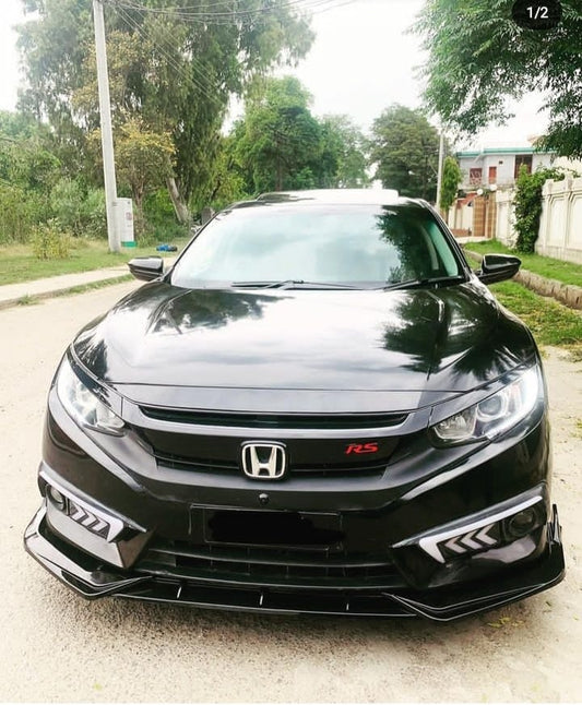 Car Front Bumper Splitter – ABS Plastic Front Lip Kit (3 PCS) | Sialkot Motorsports